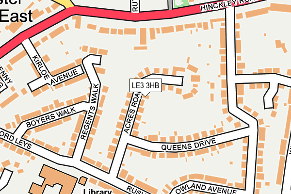 LE3 3HB map - OS OpenMap – Local (Ordnance Survey)