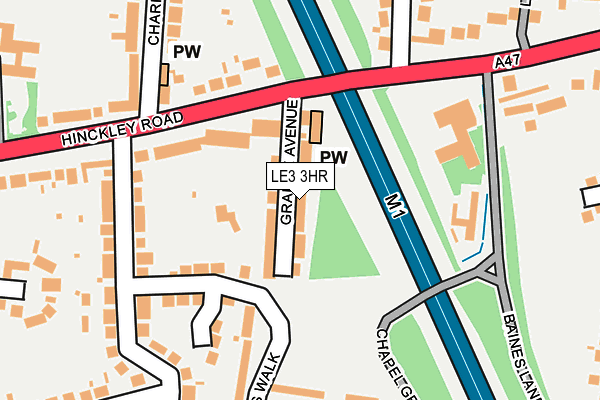 LE3 3HR map - OS OpenMap – Local (Ordnance Survey)