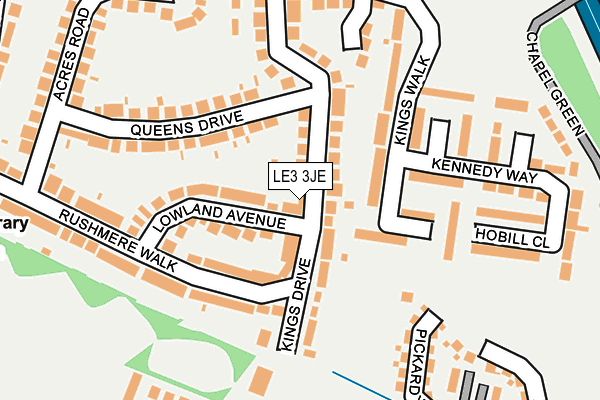 LE3 3JE map - OS OpenMap – Local (Ordnance Survey)