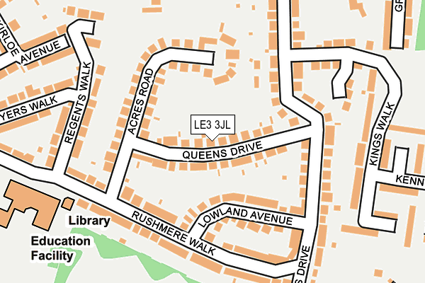 LE3 3JL map - OS OpenMap – Local (Ordnance Survey)