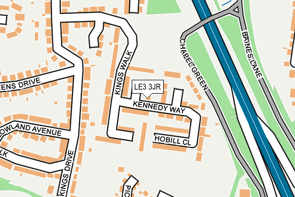 LE3 3JR map - OS OpenMap – Local (Ordnance Survey)