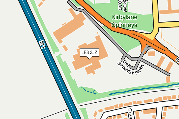 LE3 3JZ map - OS OpenMap – Local (Ordnance Survey)