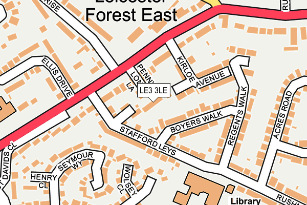 LE3 3LE map - OS OpenMap – Local (Ordnance Survey)