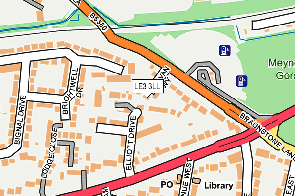 LE3 3LL map - OS OpenMap – Local (Ordnance Survey)