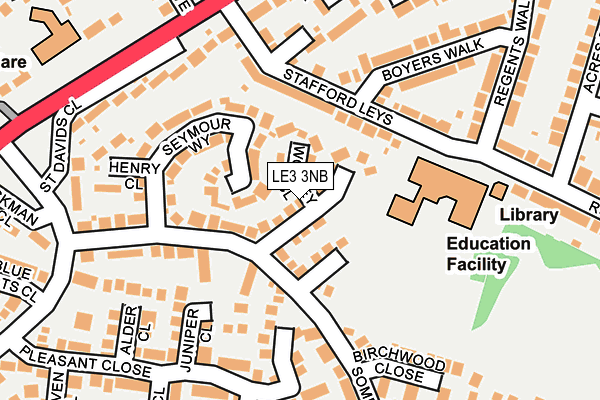 LE3 3NB map - OS OpenMap – Local (Ordnance Survey)