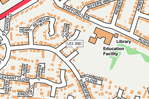 LE3 3ND map - OS OpenMap – Local (Ordnance Survey)