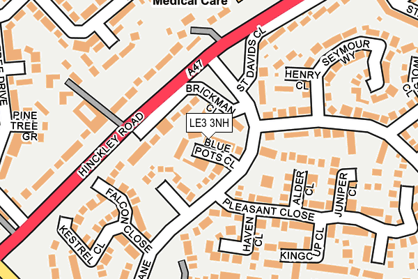 LE3 3NH map - OS OpenMap – Local (Ordnance Survey)
