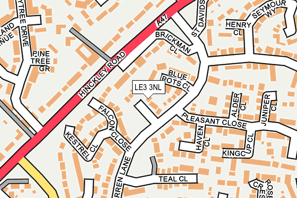 LE3 3NL map - OS OpenMap – Local (Ordnance Survey)