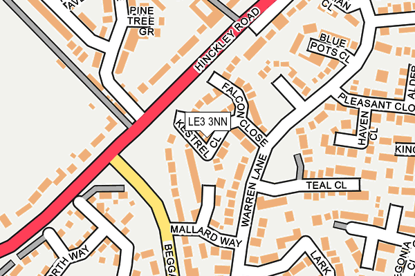 LE3 3NN map - OS OpenMap – Local (Ordnance Survey)