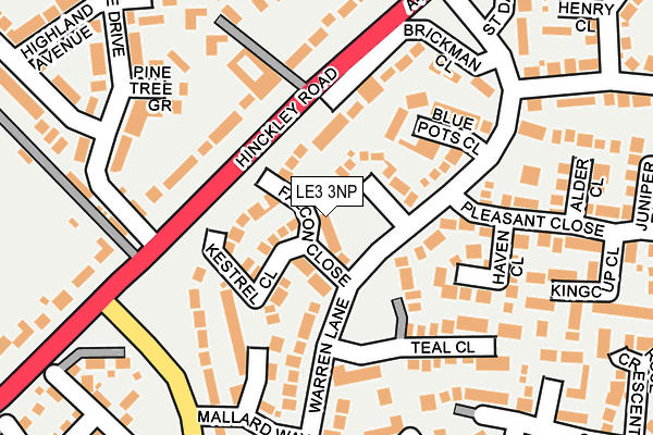 Map of MS PROPERTIES (LEICESTER) LTD at local scale