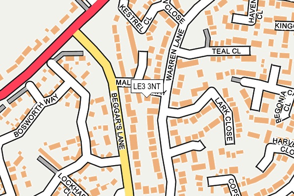 LE3 3NT map - OS OpenMap – Local (Ordnance Survey)