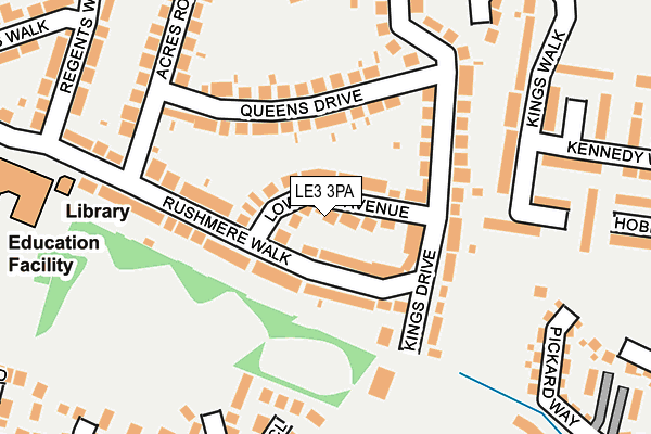 LE3 3PA map - OS OpenMap – Local (Ordnance Survey)