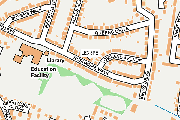 LE3 3PE map - OS OpenMap – Local (Ordnance Survey)