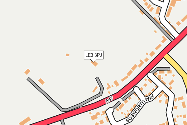 LE3 3PJ map - OS OpenMap – Local (Ordnance Survey)