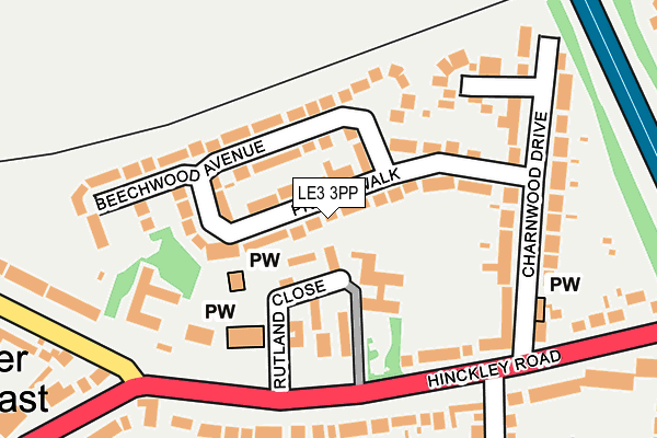 LE3 3PP map - OS OpenMap – Local (Ordnance Survey)