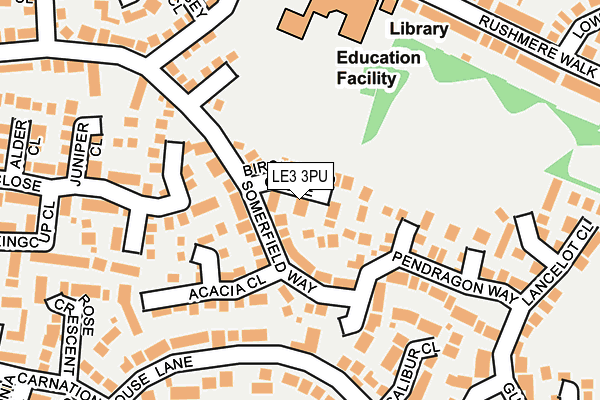 LE3 3PU map - OS OpenMap – Local (Ordnance Survey)