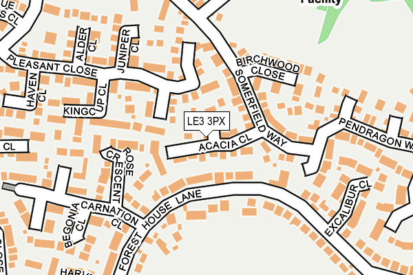 LE3 3PX map - OS OpenMap – Local (Ordnance Survey)