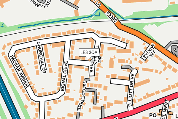 LE3 3QA map - OS OpenMap – Local (Ordnance Survey)