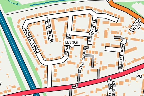 LE3 3QF map - OS OpenMap – Local (Ordnance Survey)