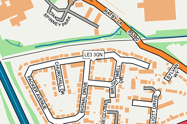 LE3 3QN map - OS OpenMap – Local (Ordnance Survey)