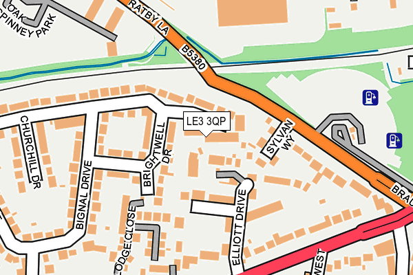 LE3 3QP map - OS OpenMap – Local (Ordnance Survey)