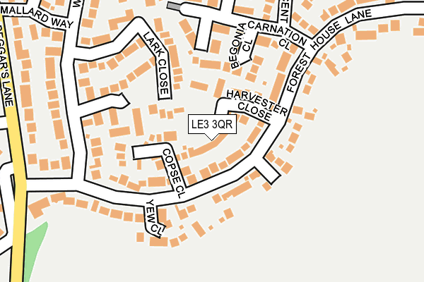 LE3 3QR map - OS OpenMap – Local (Ordnance Survey)