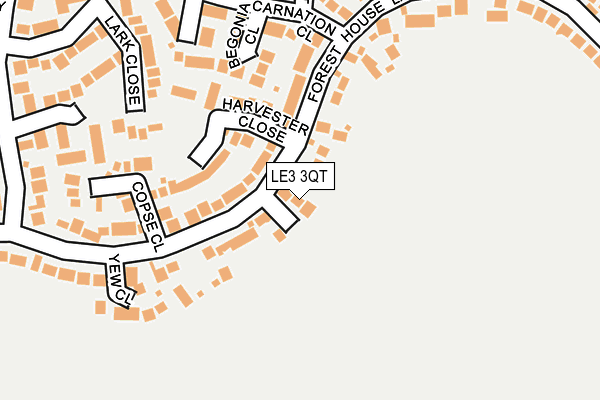 LE3 3QT map - OS OpenMap – Local (Ordnance Survey)