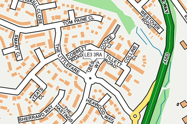 LE3 3RA map - OS OpenMap – Local (Ordnance Survey)