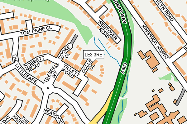 LE3 3RE map - OS OpenMap – Local (Ordnance Survey)