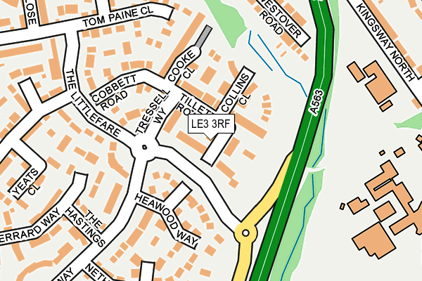 LE3 3RF map - OS OpenMap – Local (Ordnance Survey)