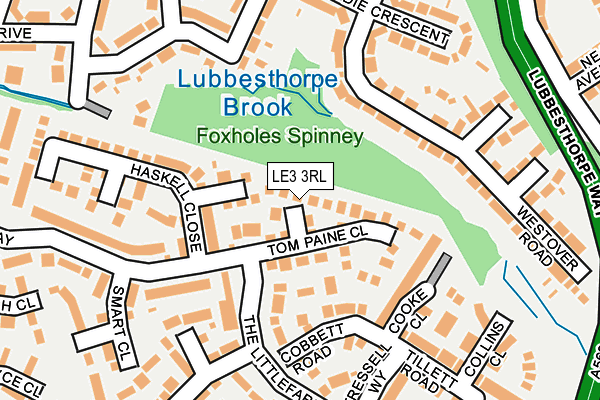 LE3 3RL map - OS OpenMap – Local (Ordnance Survey)