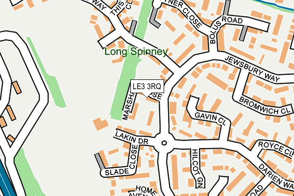 LE3 3RQ map - OS OpenMap – Local (Ordnance Survey)