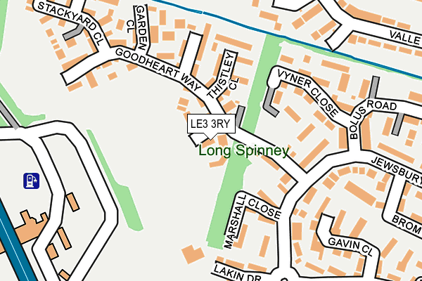 LE3 3RY map - OS OpenMap – Local (Ordnance Survey)