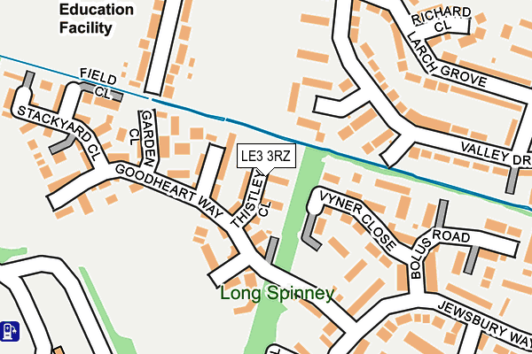 LE3 3RZ map - OS OpenMap – Local (Ordnance Survey)
