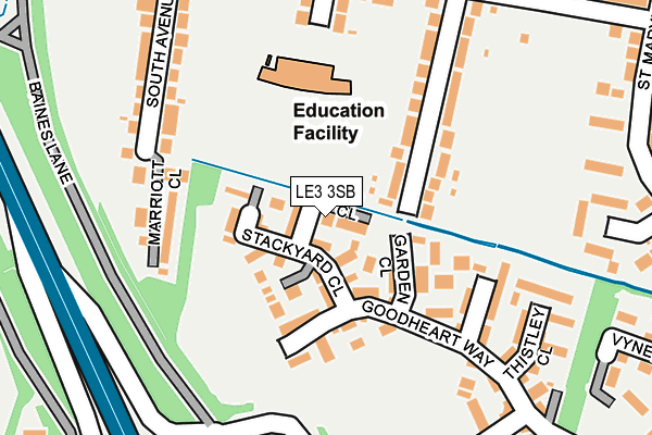 LE3 3SB map - OS OpenMap – Local (Ordnance Survey)