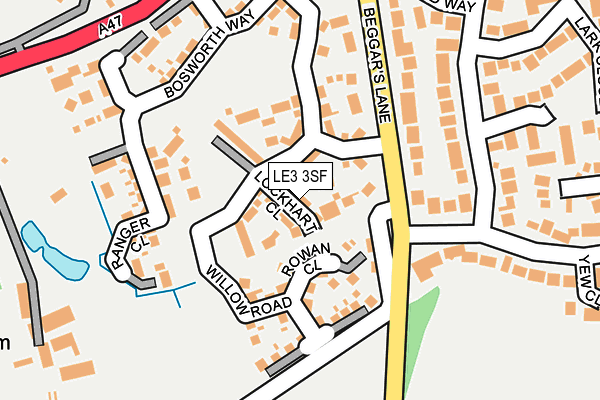 LE3 3SF map - OS OpenMap – Local (Ordnance Survey)