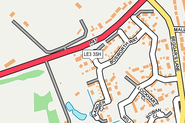 LE3 3SH map - OS OpenMap – Local (Ordnance Survey)