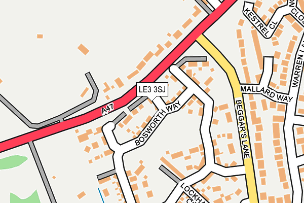 LE3 3SJ map - OS OpenMap – Local (Ordnance Survey)