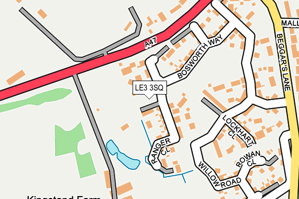 LE3 3SQ map - OS OpenMap – Local (Ordnance Survey)