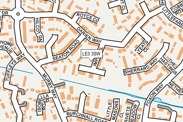 LE3 3SW map - OS OpenMap – Local (Ordnance Survey)