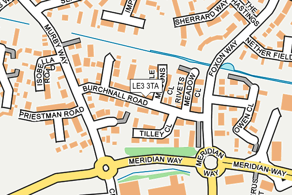 LE3 3TA map - OS OpenMap – Local (Ordnance Survey)
