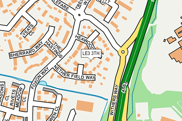 LE3 3TH map - OS OpenMap – Local (Ordnance Survey)