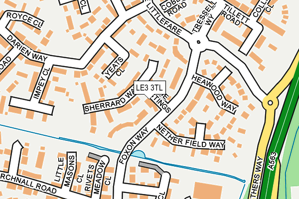 LE3 3TL map - OS OpenMap – Local (Ordnance Survey)