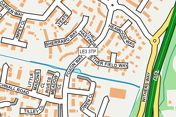 LE3 3TP map - OS OpenMap – Local (Ordnance Survey)