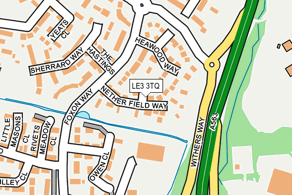 LE3 3TQ map - OS OpenMap – Local (Ordnance Survey)