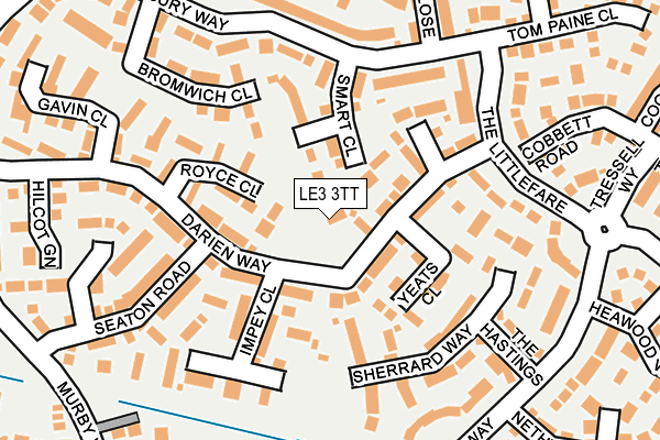 LE3 3TT map - OS OpenMap – Local (Ordnance Survey)