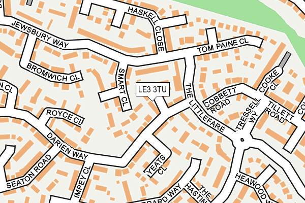 LE3 3TU map - OS OpenMap – Local (Ordnance Survey)