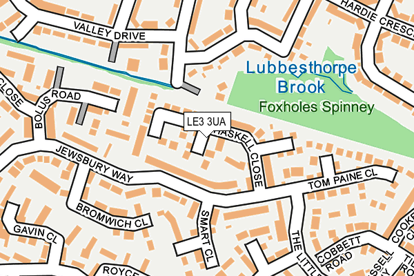 LE3 3UA map - OS OpenMap – Local (Ordnance Survey)