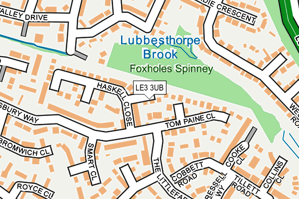 LE3 3UB map - OS OpenMap – Local (Ordnance Survey)