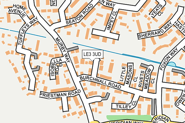 LE3 3UD map - OS OpenMap – Local (Ordnance Survey)